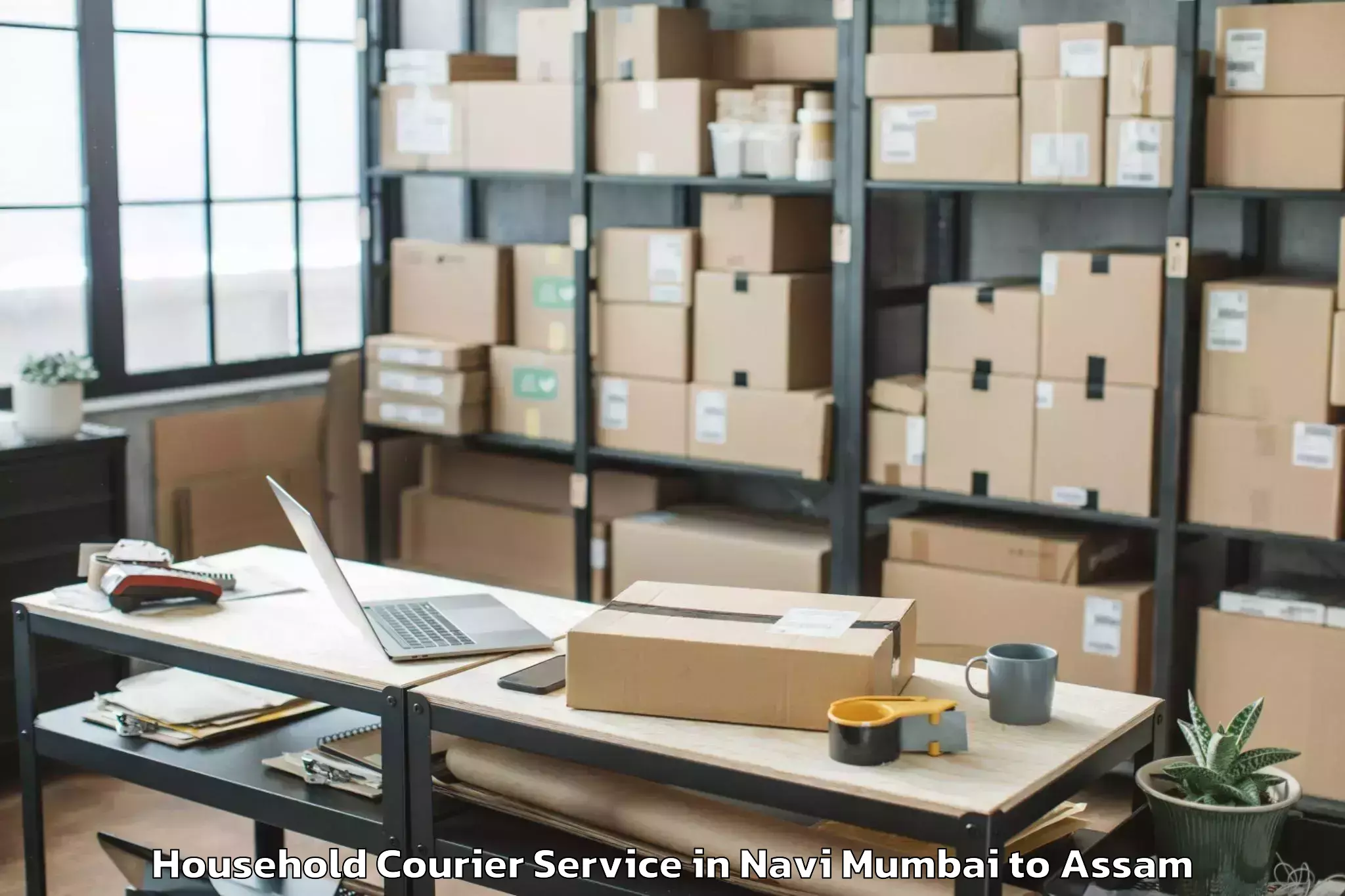 Top Navi Mumbai to Boitamari Household Courier Available